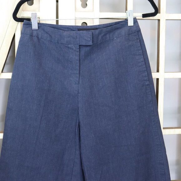 New Who What Wear Denim Wide Leg High Waist Culottes Capri Pants [size 2] - Picture 3 of 10